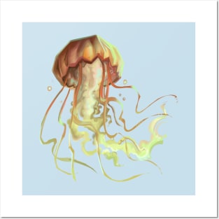 Black Sea nettle jellyfish Posters and Art